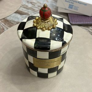 Mackenzie Childs courtly check small canister